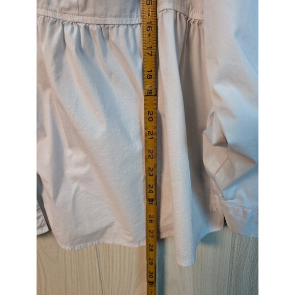 Torrid Womens Poplin Corset Detail Smocked Back Button Up Shirt Babydoll Sz 3X - Picture 7 of 7